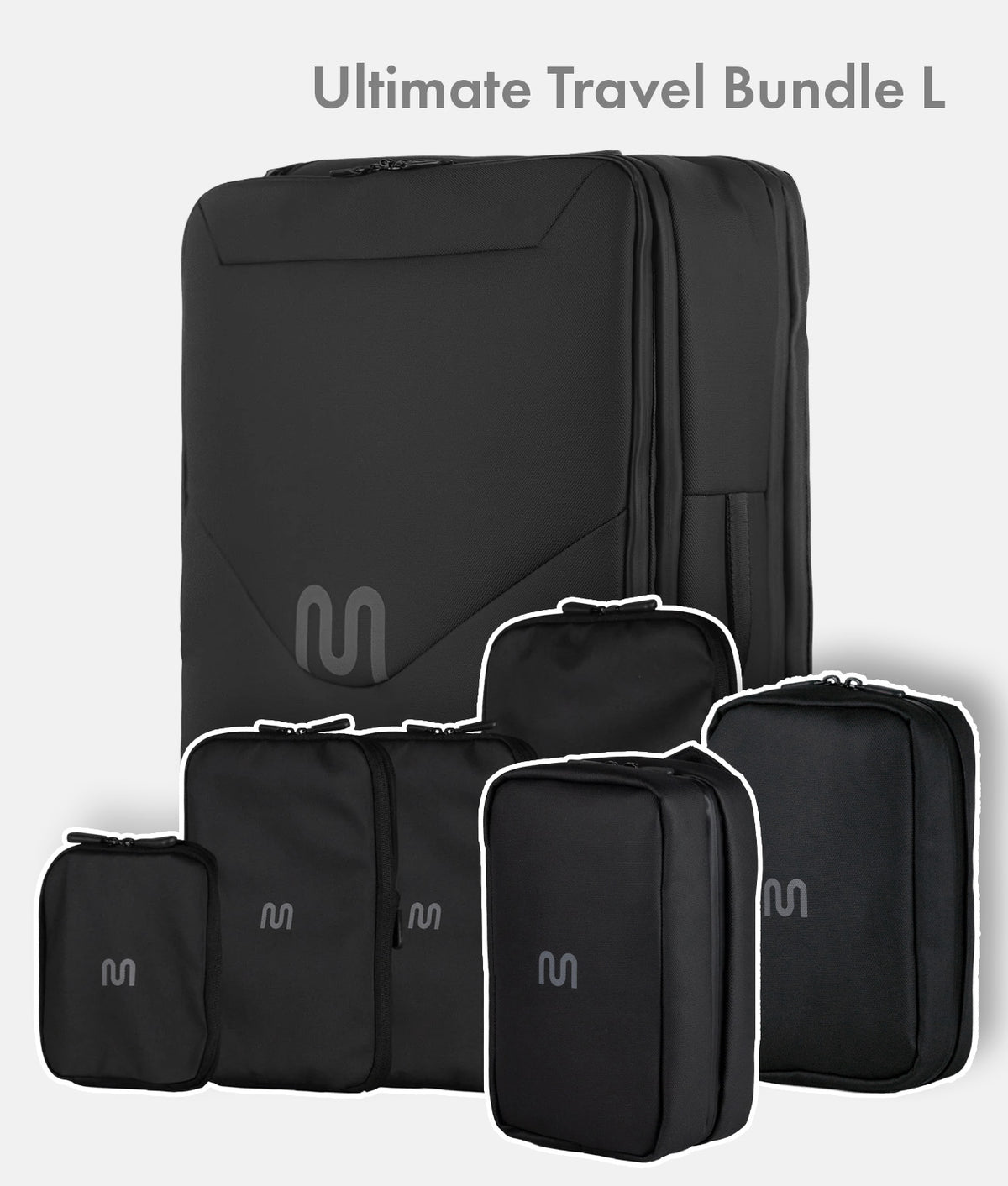 Ultimate Travel Bundle L – Travel Backpack Ultimate 2 + Packing Cubes + Toiletry Bag + Tech Organizer